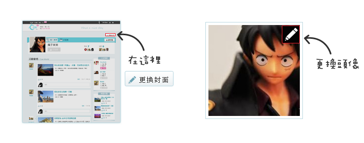 更換封面及頭像