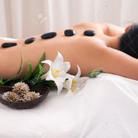 Hot Stone Wellness Treatment With Decoration Stock Photo, Picture ...