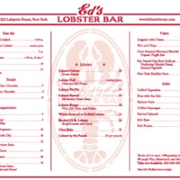 Ed''s Lobster Bar Menu | Restaurants | Pinterest