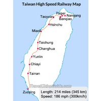 Taiwan Train, High Speed Rail & Stations, Maps